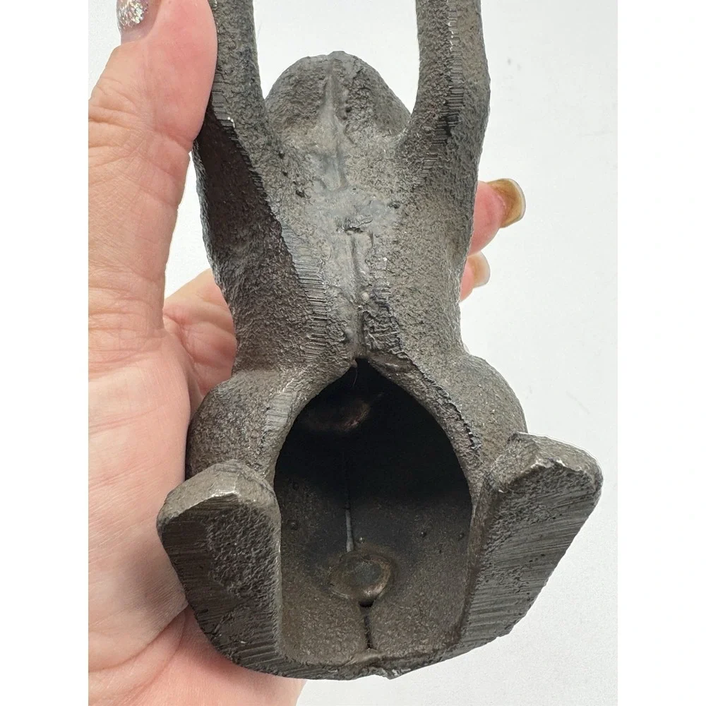 Cast Iron Cat Door Stop Black Matte Freestanding Decorative Metal EUC A12